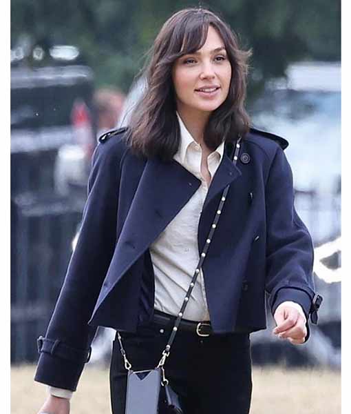 Heart of Stone Gal Gadot Cropped Blue Jacket