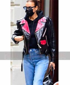Alternative view of Irina Shayk Women Moto Leather Jacket