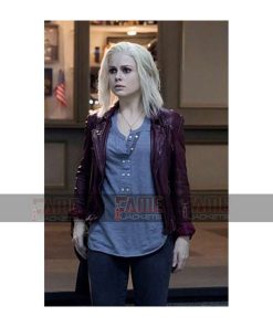 Izombie Rose McIver Real Leather Slim Fit Biker Jacket For Women
