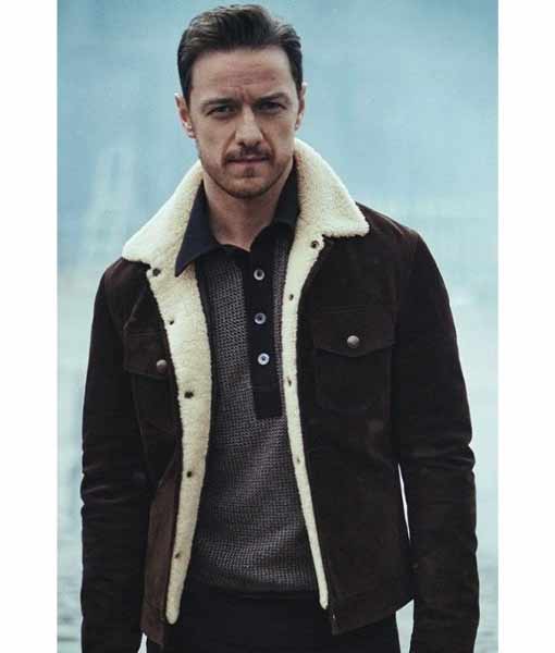 James Mcavoy His Dark Materials Brown Shearling Jacket