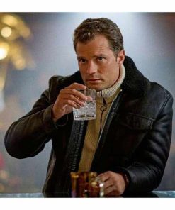 Alternative view of Jamie Dornan Heart of Stone 2023 Black Leather Jacket