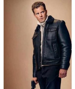 Jamie Dornan Heart of Stone 2023 Black Leather Jacket