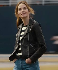 Jessica Morgan The Family Plan Black Biker Jacket