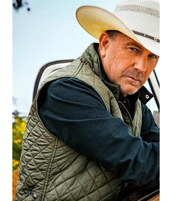 John Dutton Quilted Green Vest