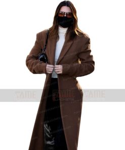 Kendall Jenner Brown Wool Trench Coat
