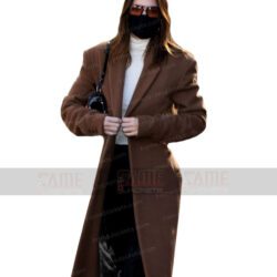 Kendall Jenner Brown Wool Trench Coat