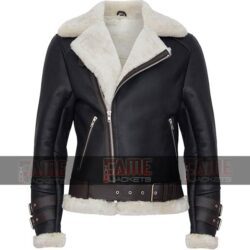 Aviator Jacket Black for Men's in Real Leather