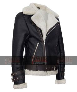 Alternative view of Aviator Jacket Black for Men's in Real Leather