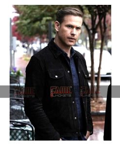 Alternative view of Alaric Saltzman Legacies Real Black Suede Leather Shirt Style Jacket