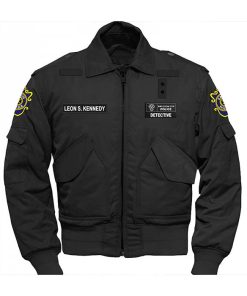 Alternative view of Resident Evil 2 Remake Men Cotton Bomber Jacket