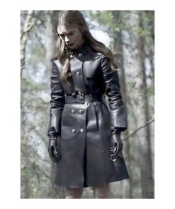 Lily Collins Double Breasted Coat