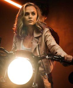 Madison Iseman Knights of the Zodiac Beige Leather Jacket