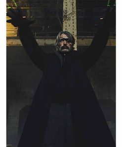 Alternative view of Mads Mikkelsen Polar Black Wool Long Coat