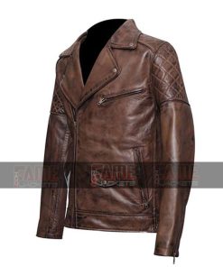 Alternative view of Mens Brown Leather Motorcycle Cafe Racer On Sale