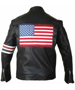 American Flag Biker Jacket For Men