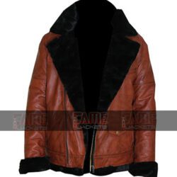 Mens Aviator Jacket WW2 Bomber Sheepskin Jacket