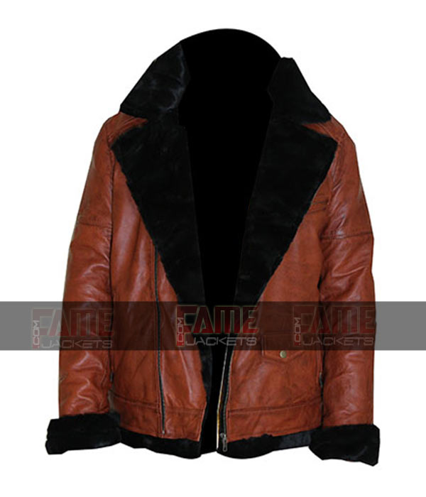 Mens Aviator Jacket WW2 Bomber Sheepskin Jacket