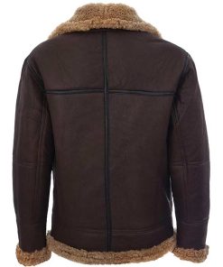 Alternative view of Brown Aviator Jacket of WW2 In Real Brown Buffalo Leather