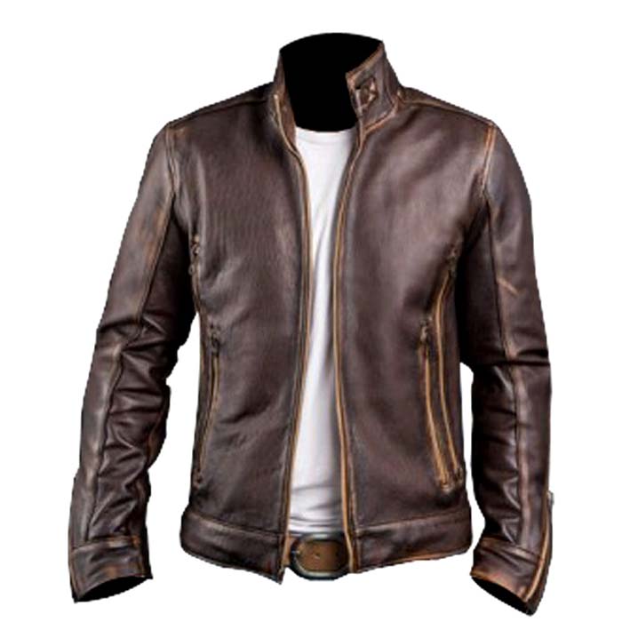X-Men Vintage Cafe Racer Biker Real Brown Distress Leather Jacket
