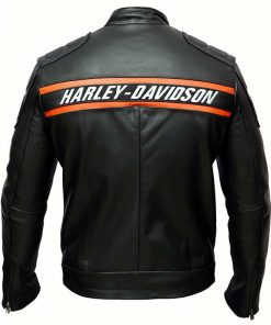 Alternative view of Mens Harley Motorcycle Cafe Racer Leather Jacket