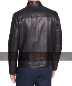 Alternative view of Mens Casual Real Sheep Black Slim Fit Leather Jacket