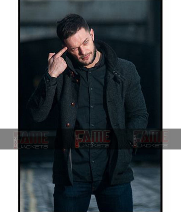 Men's Wool Winter PeaCoat Of WWE Finn Balor