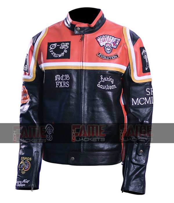 Mickey Mens Black & Orange HDMM Jacket