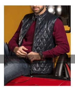 Alternative view of New Design Quilted Leather Vest For Men Sale