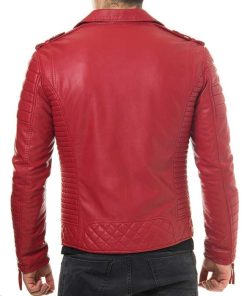 Alternative view of Mens Red Slim Fit Cafe Racer