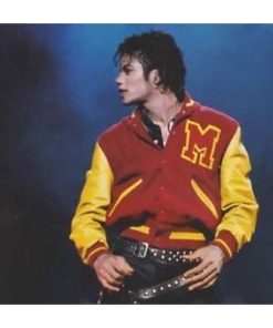 Michael Jackson Men Letterman Bomber Jacket