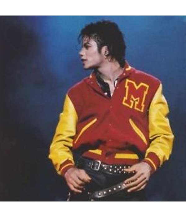 Michael Jackson Men Letterman Bomber Jacket