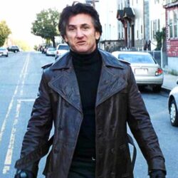 Mystic River Sean Penn (Jimmy Markum) Brown Real Leather Coat