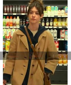 Noa Fresh Brown Wool Trench Coat Daisy Edgar Jones