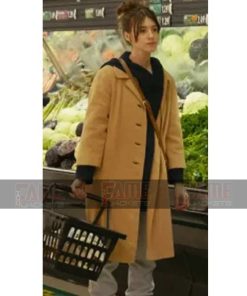 Alternative view of Noa Fresh Brown Wool Trench Coat Daisy Edgar Jones