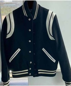 Alternative view of Bel-Air Olly Sholotan Black Varsity Jacket