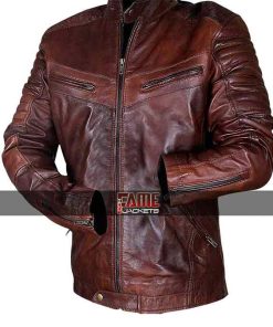 Alternative view of Men's Vintage Cafe Racer Quilted Jacket