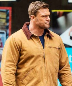 Alternative view of Reacher S02 Alan Ritchson Brown Cotton Jacket