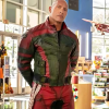 Red One 2024 Dwayne Johnson Red Leather Jacket