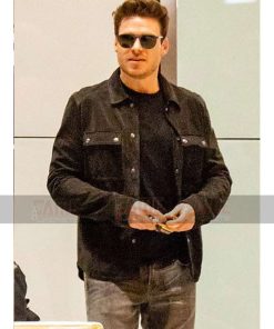 Richard Madden Black Real Suede Leather Jacket