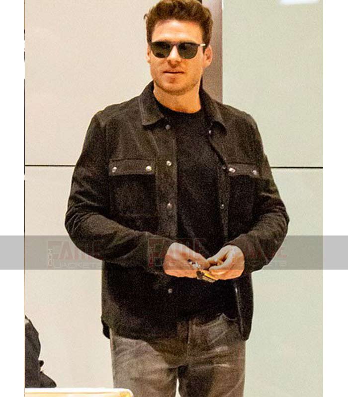 Richard Madden Black Real Suede Leather Jacket