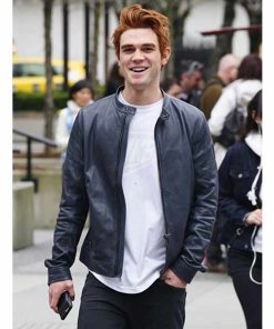 Riverdale S02 K.J Apa Archie Andrews Blue Leather Jacket