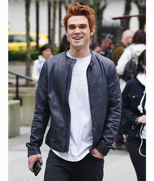 Riverdale S02 K.J Apa Archie Andrews Blue Leather Jacket