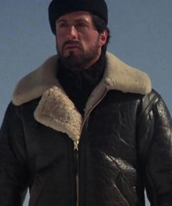 Rocky Balboa Men Bomber Leather Jacket