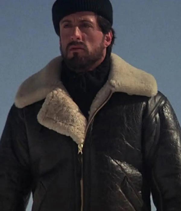 Rocky Balboa Men Bomber Leather Jacket