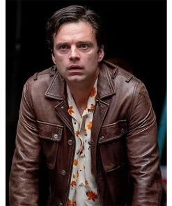 Alternative view of Sebastian Stan A Different Man Brown Leather Jacket