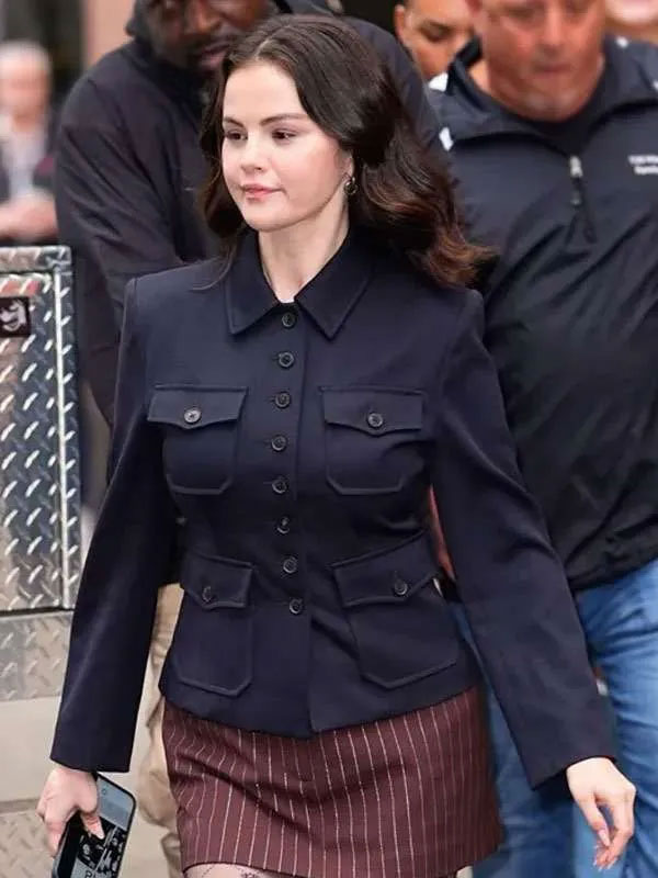 Shop Selena Gomez NYC 2025 Black Jacket