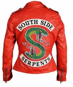 Southside Serpents Cheryl Blossom Women's Red Leather Biker Jacket