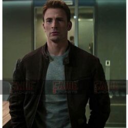 Steve Rogers Brown Cafe Racer Jacket Captain America