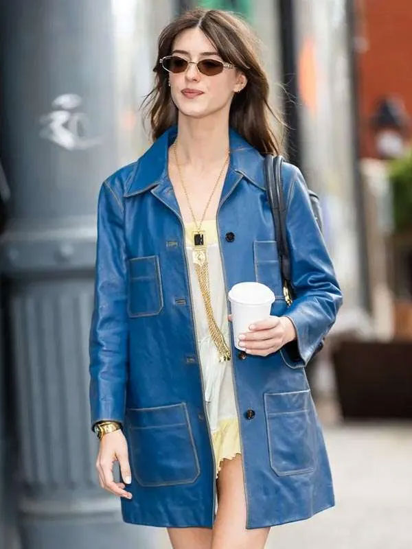 Buy Daisy Edgar-Jones Leather Coat - Copy