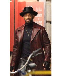 Suicide Squad Will Smith Leather Trench Coat